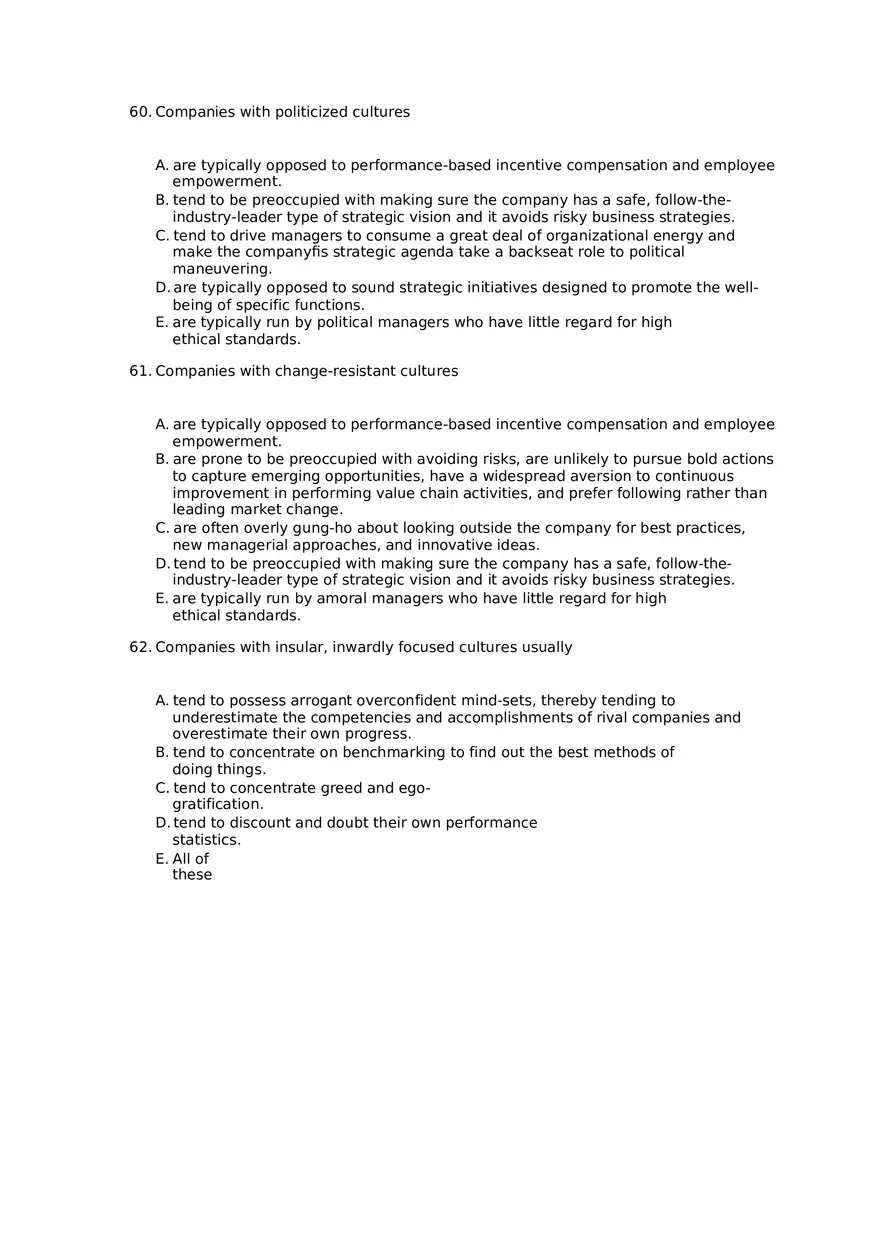 Superior Strategy Execution-Another Path to Competitive Advantage Assignment 3 - Page 1