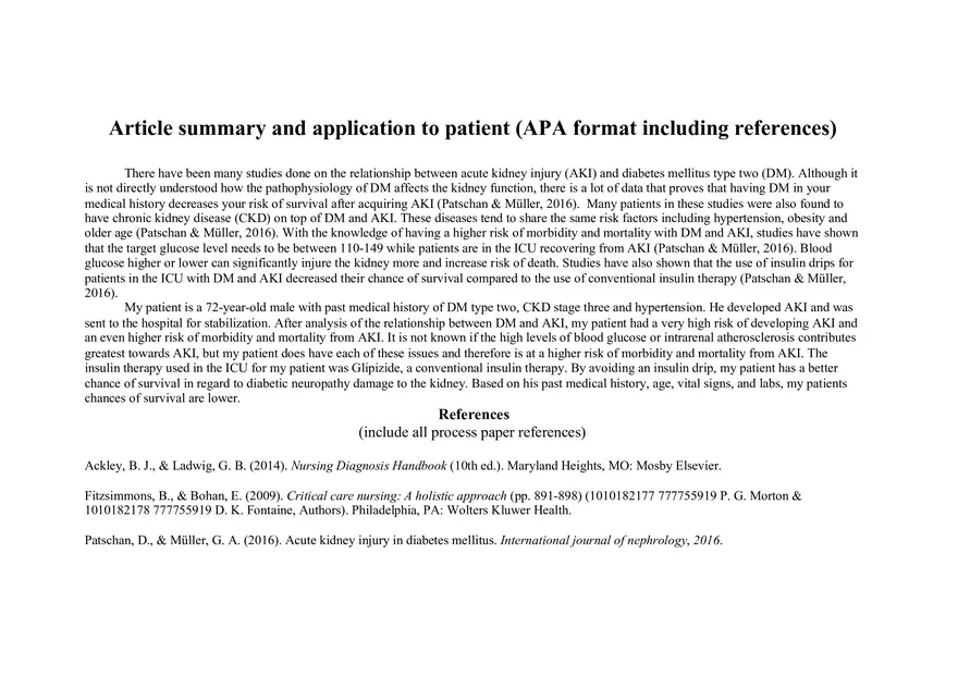 Advance Kidney Injury Care Plan - Page 9