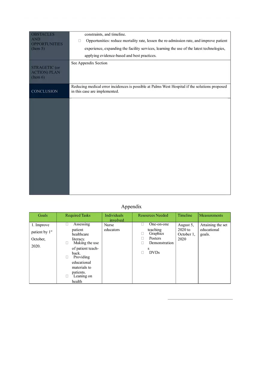 Reducing the Medical Error Incidences - Healthcare Executive Summary - Page 2