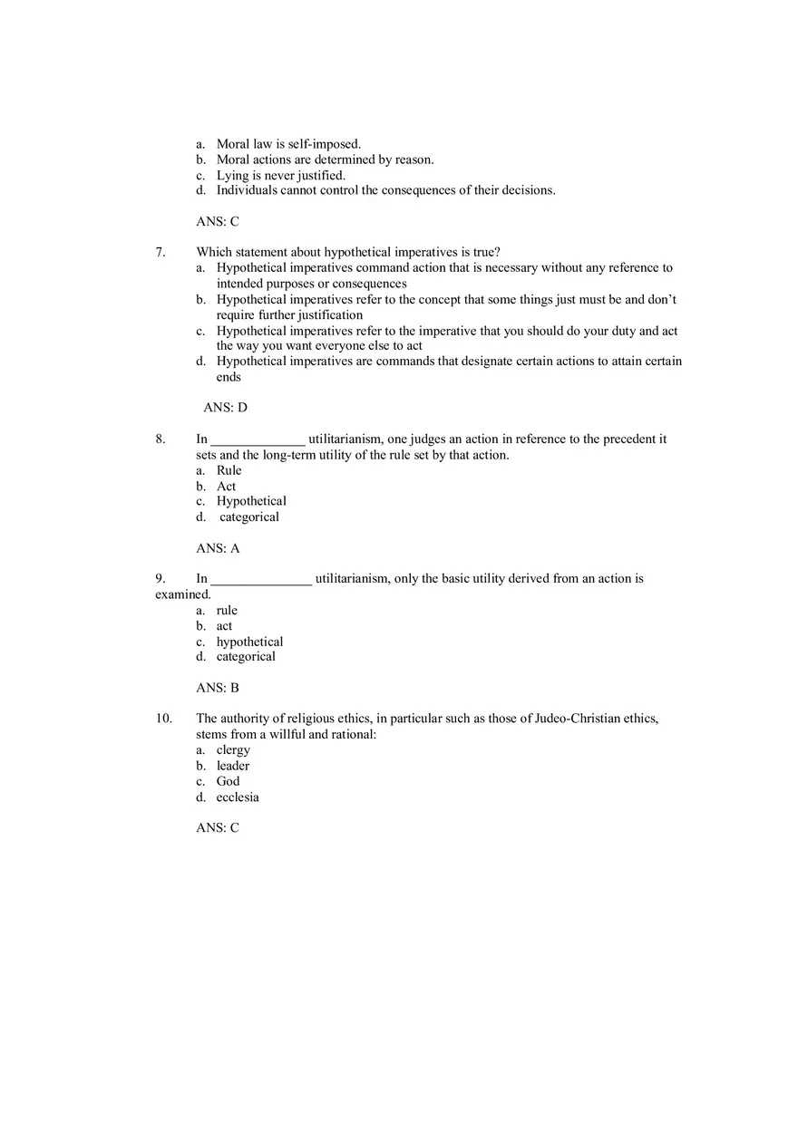 Understanding Ethics Answer Key Part 6 - Page 9
