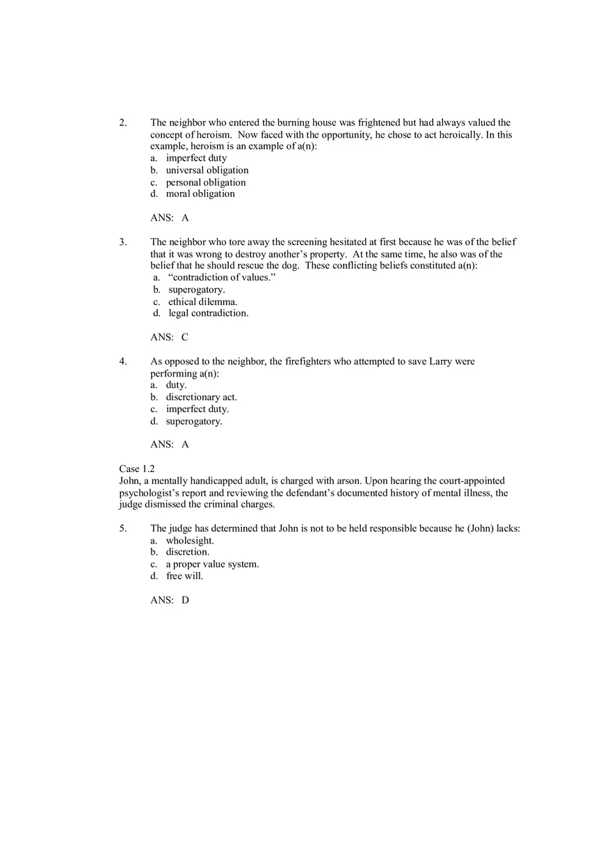 Understanding Ethics Answer Key Part 6 - Page 1