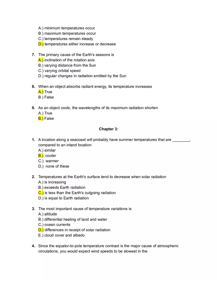 Weather and Climate Midterm Exam Notes - Page 3