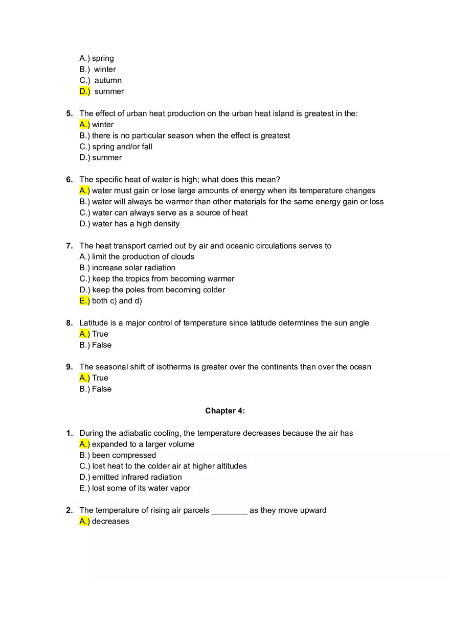 Weather and Climate Midterm Exam Notes - Page 4