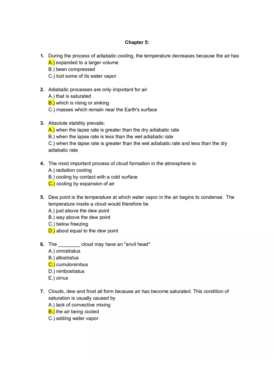 Weather and Climate Midterm Exam Notes - Page 6