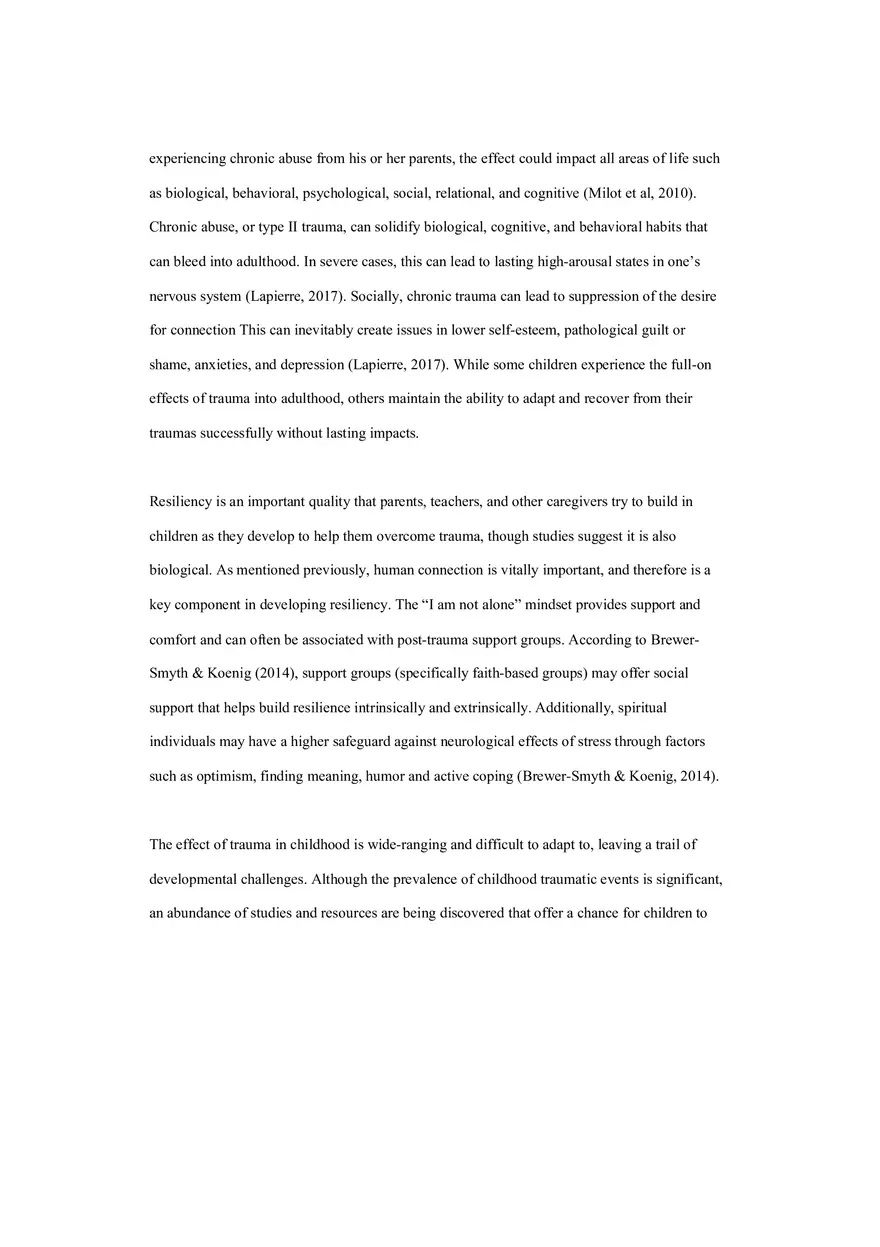 Long-term Effects of Trauma on Children - Page 2