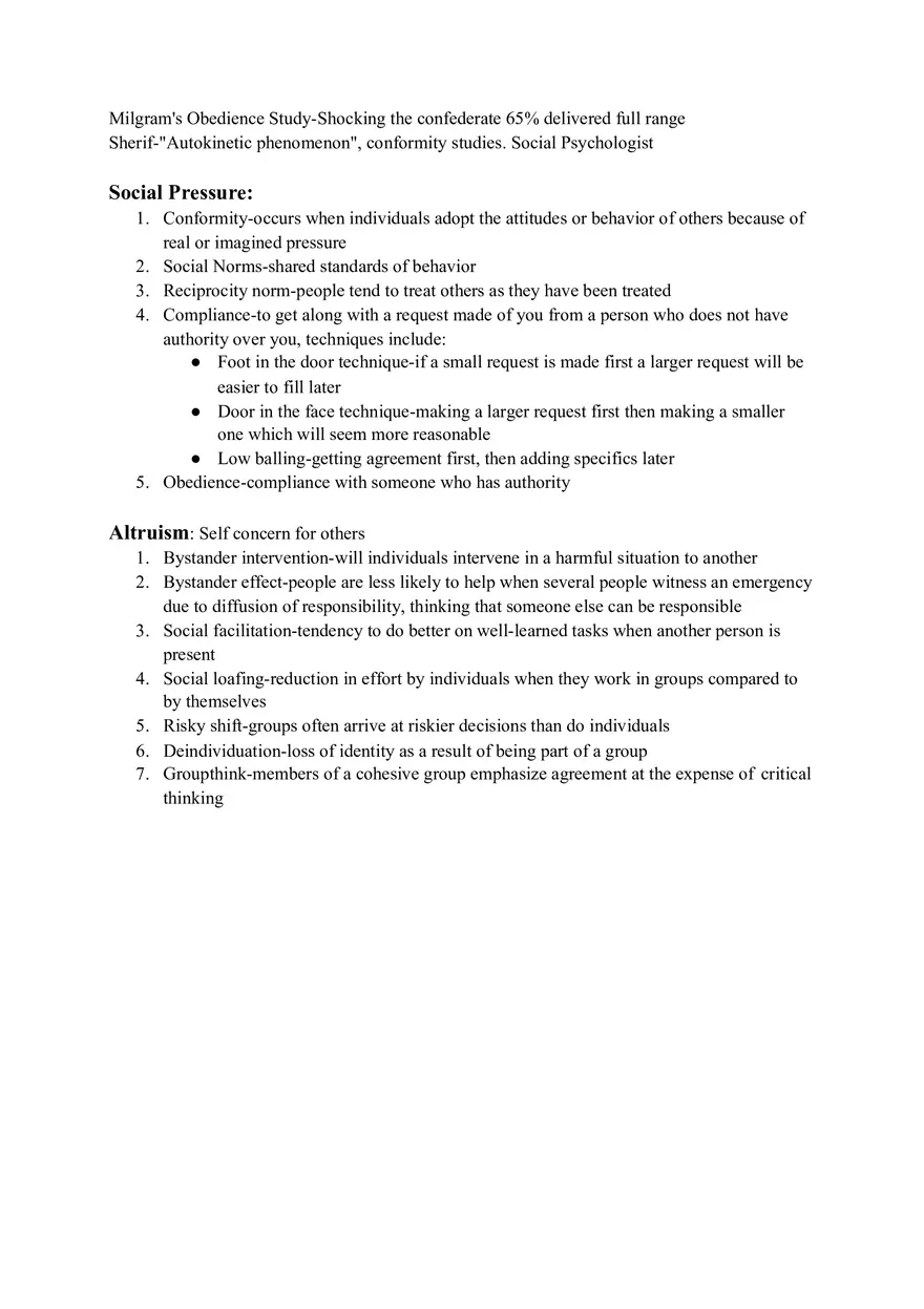 Psychology Crib Notes - Page 7