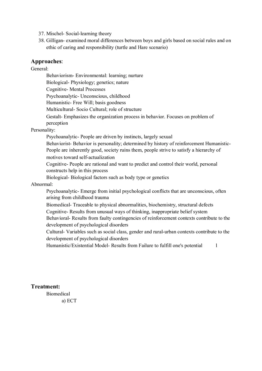 Psychology Crib Notes - Page 2