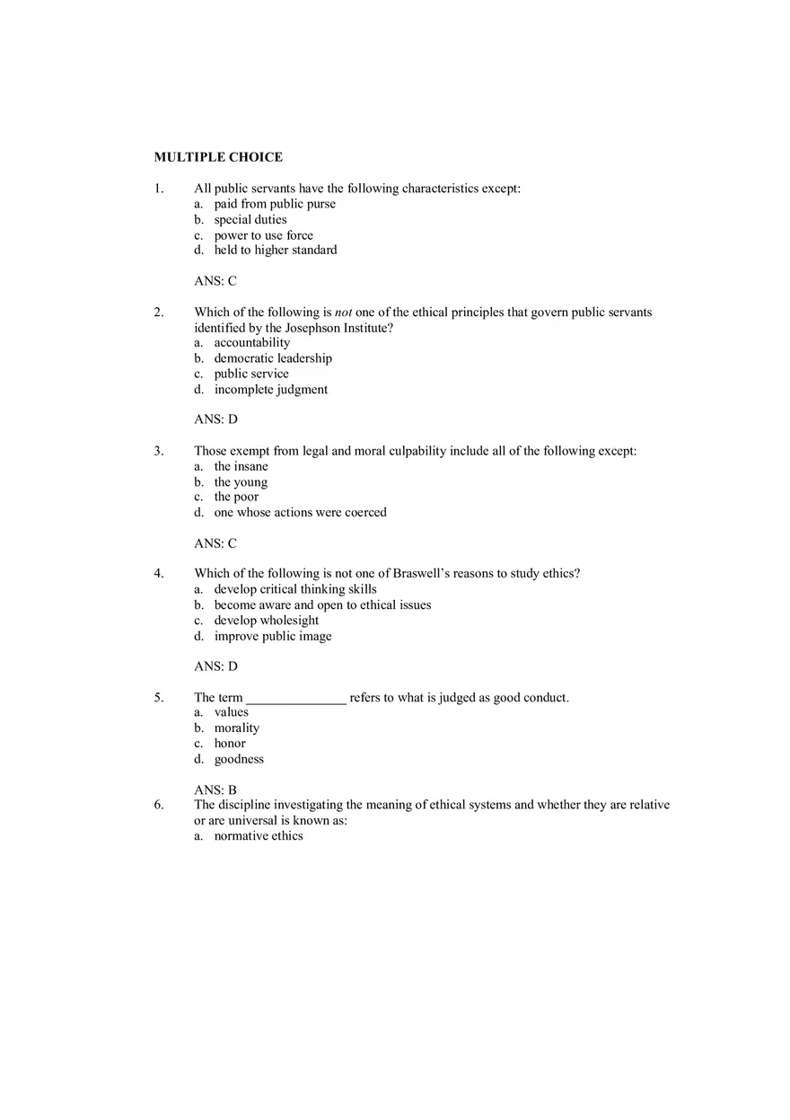 Understanding Ethics Answer Key Part 5 - Page 5