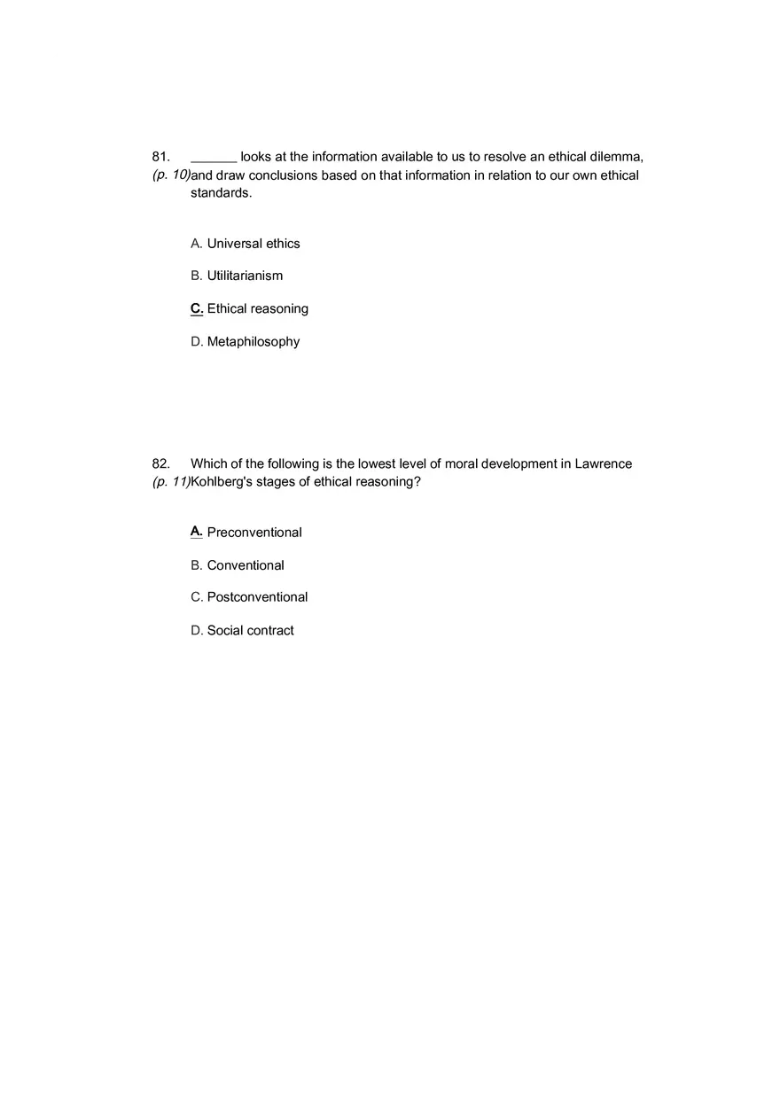 Understanding Ethics Answer Key Part 4 - Page 5