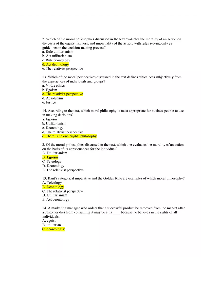 Understanding Ethics Answer Key Part 8 - Page 8