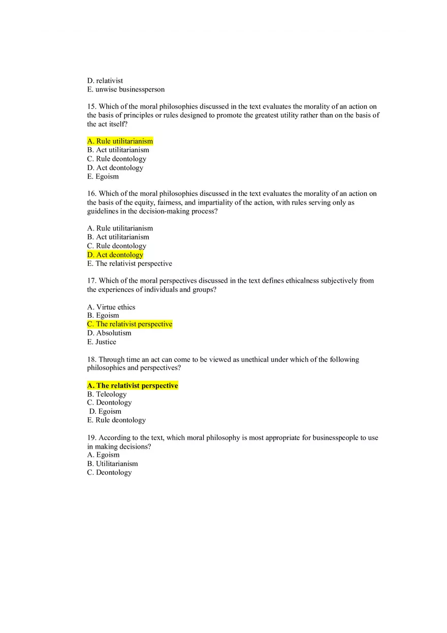 Understanding Ethics Answer Key Part 8 - Page 9