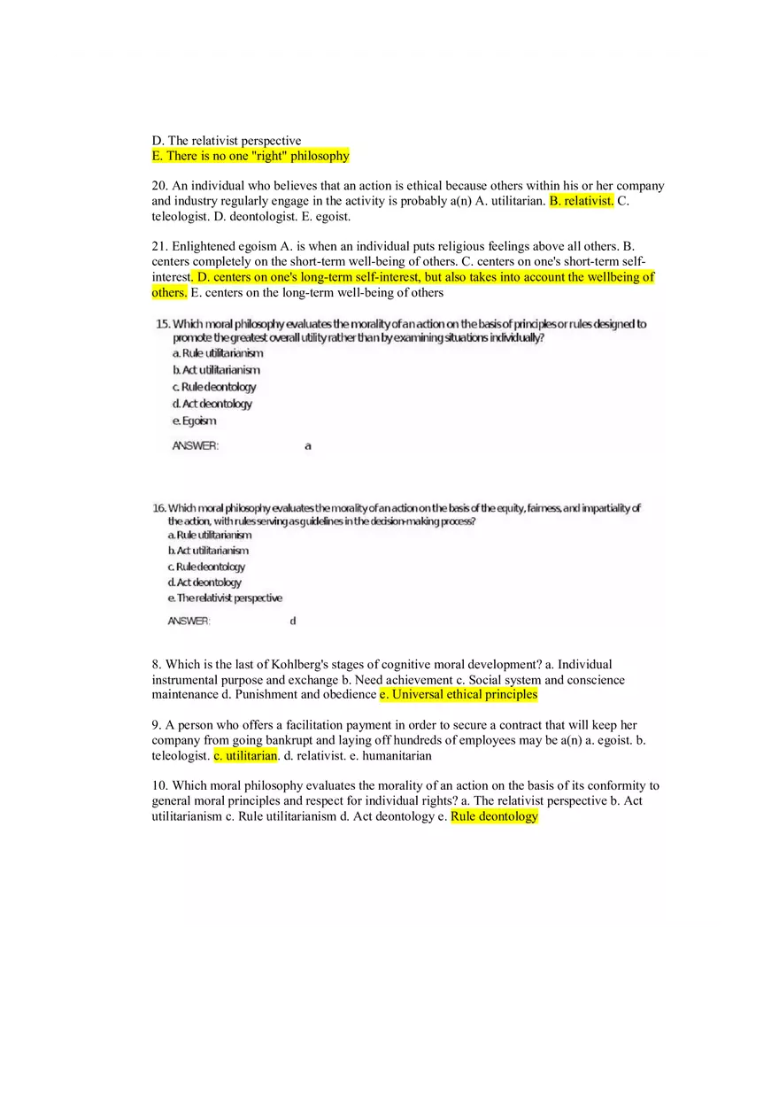 Understanding Ethics Answer Key Part 8 - Page 10