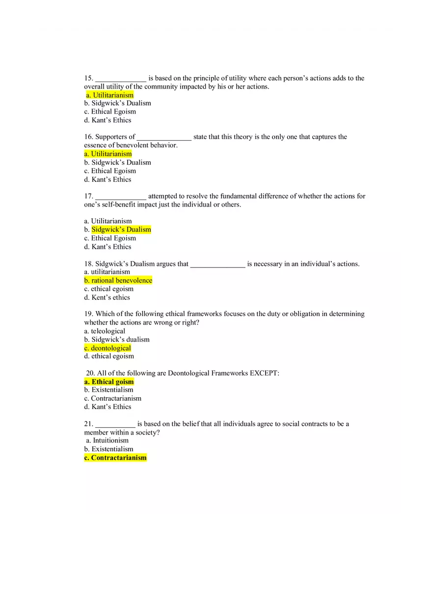 Understanding Ethics Answer Key Part 8 - Page 15