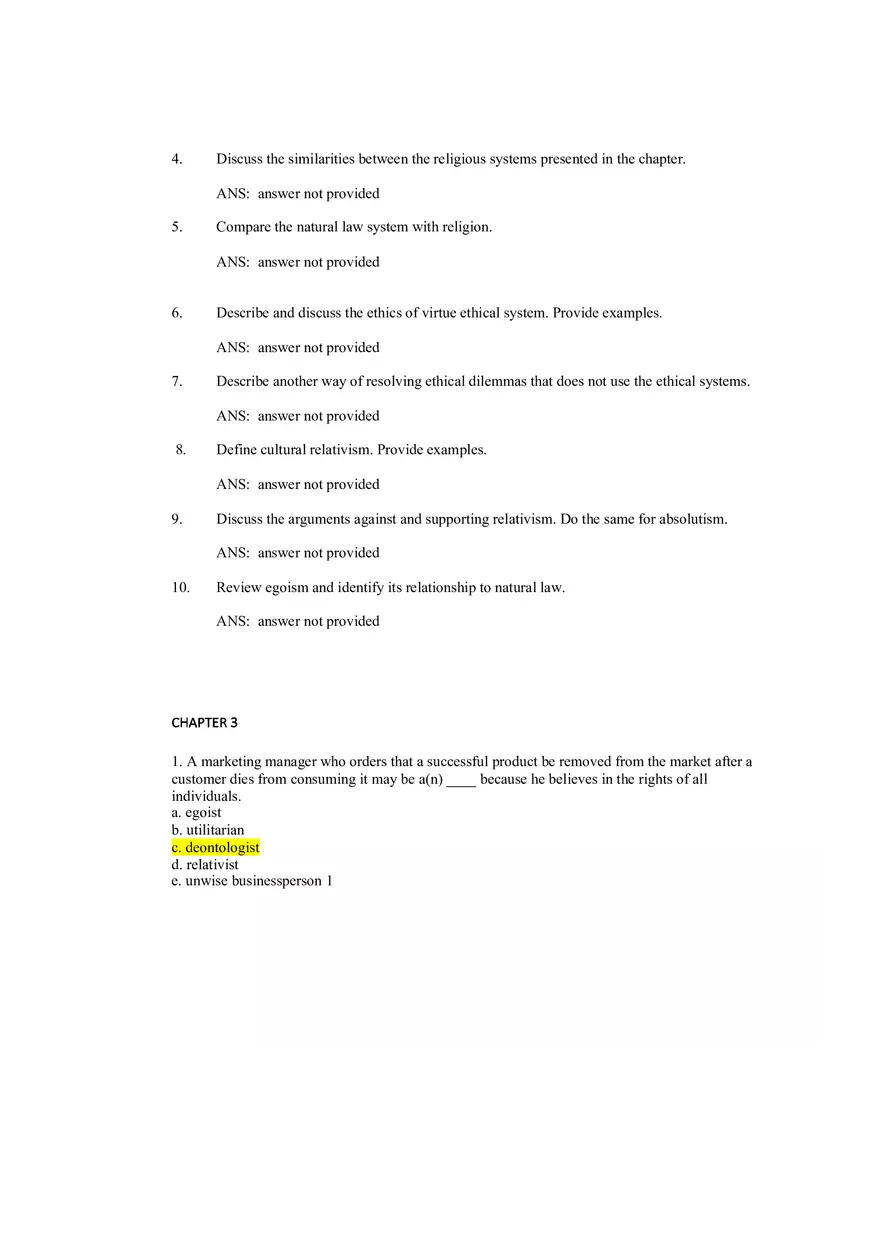 Understanding Ethics Answer Key Part 8 - Page 2