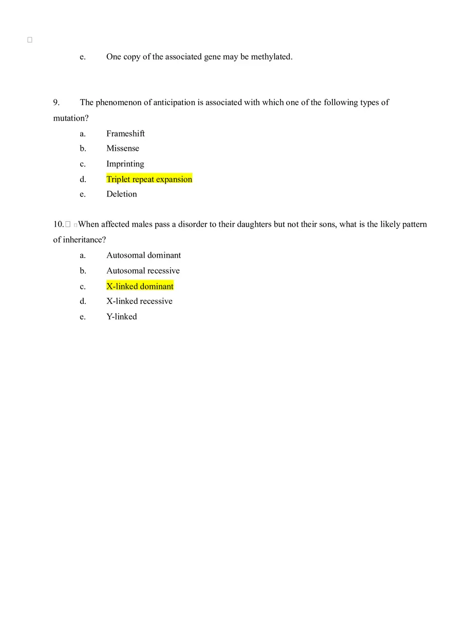 Advanced Problems In Genetics Quiz Answers - Page 7