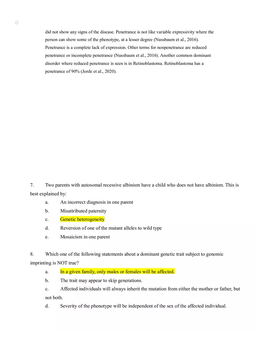 Advanced Problems In Genetics Quiz Answers - Page 6