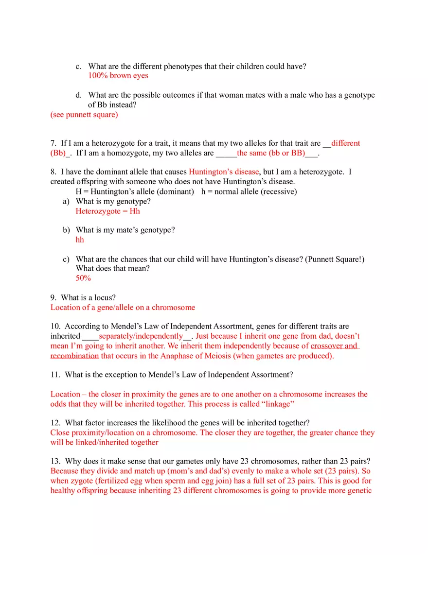 Biopsychology Basic Genetics - Page 2