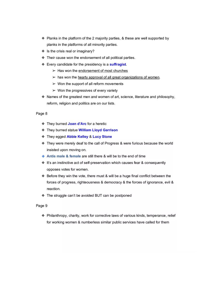 Reading Notes - Carrie Chapman Catt - Page 7