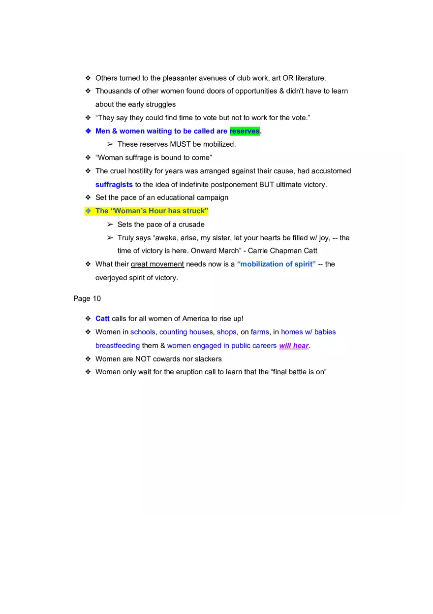 Reading Notes - Carrie Chapman Catt - Page 8