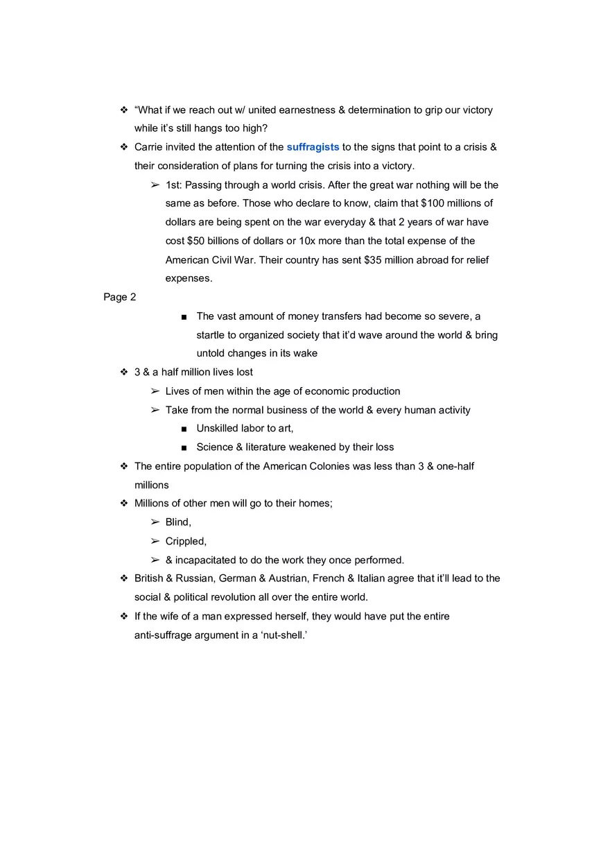 Reading Notes - Carrie Chapman Catt - Page 2