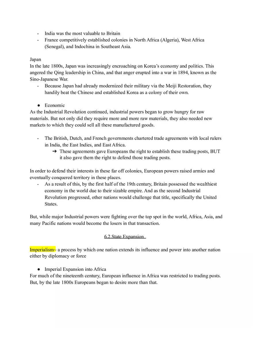 Rationales for Imperialism World History Review - Page 2