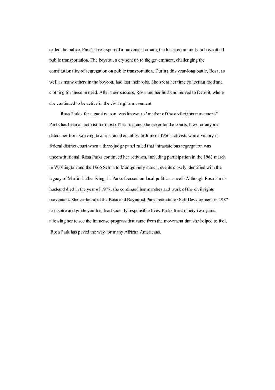 Biography Rosa Parks - Page 2