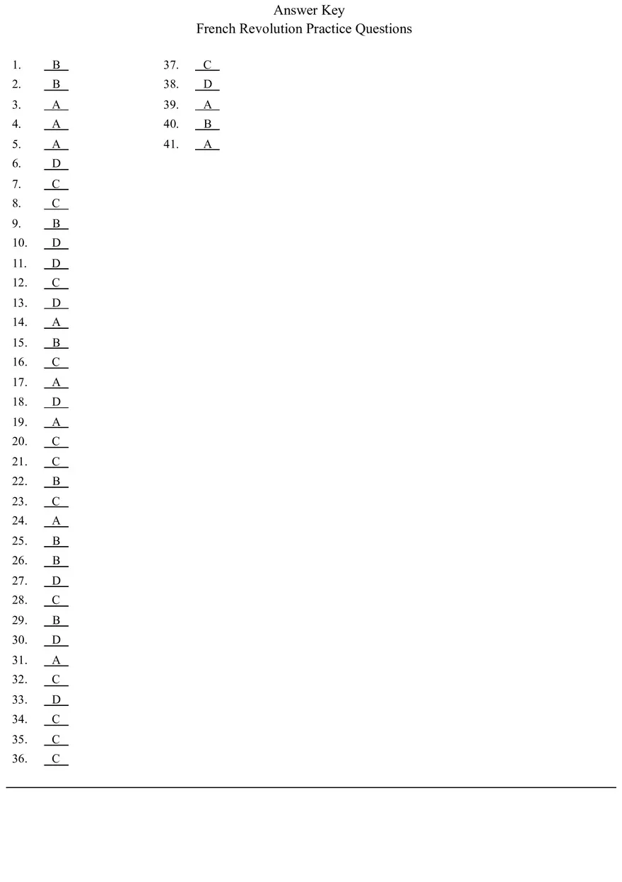 French Revolution Practice Questions with Answers - Page 7