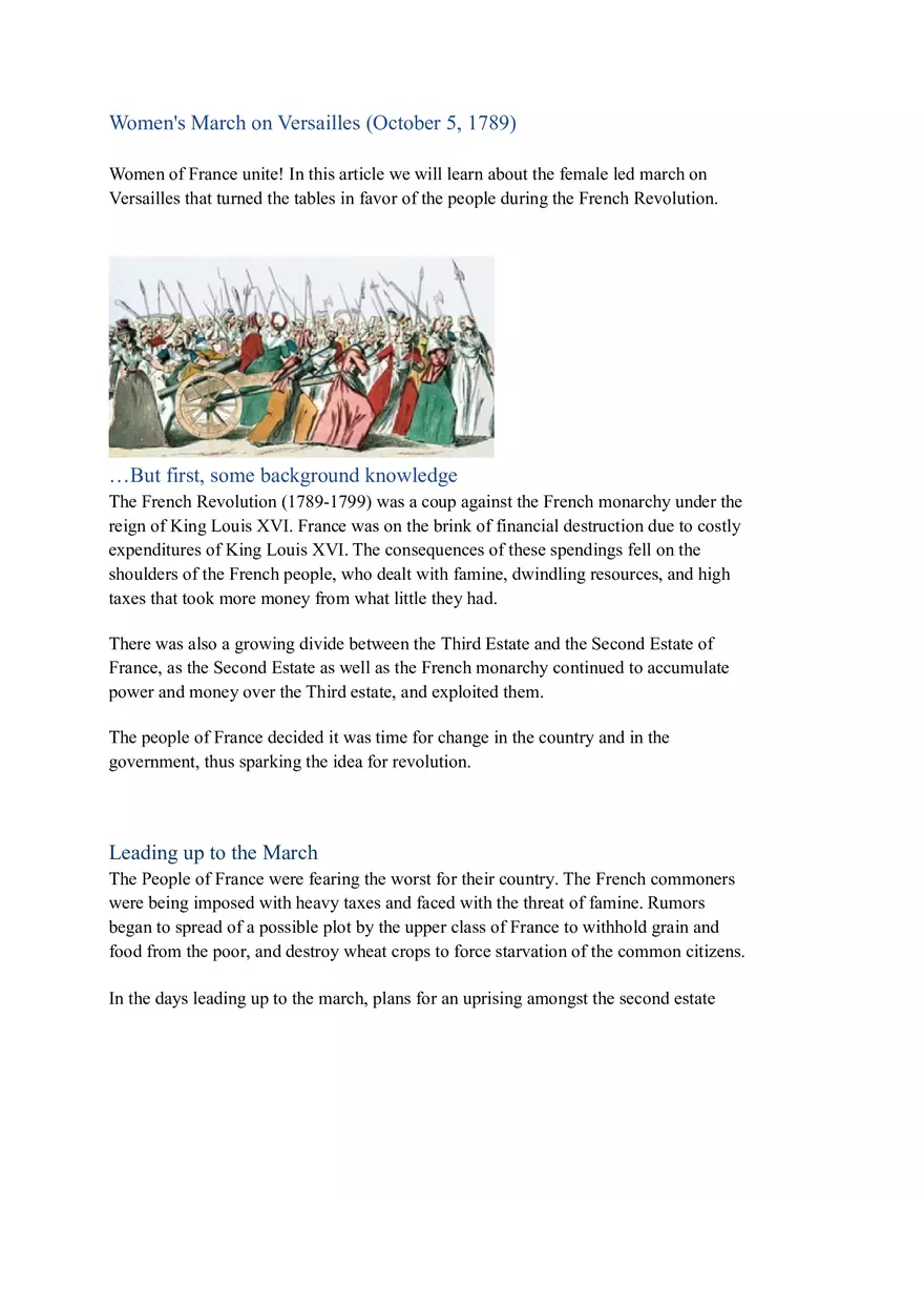 Women's March on Versailles - Page 1