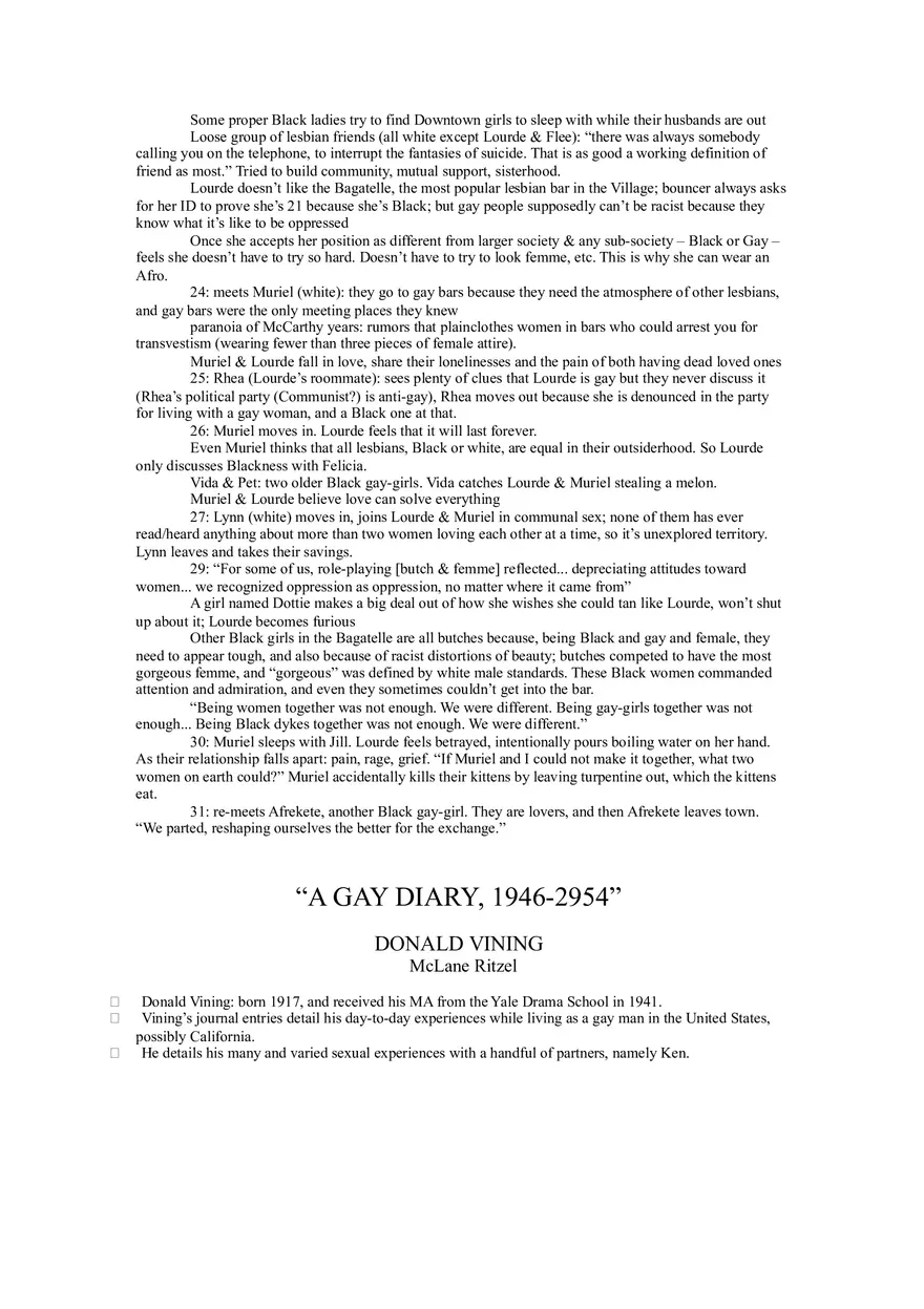The Making of a Homosexual Minority, 1945-1970 (Chapters 4-7, 9-10) - Page 7