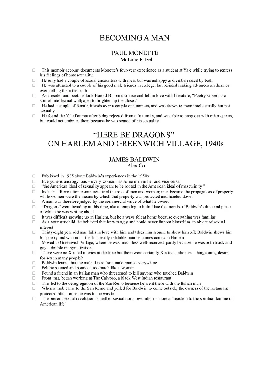 The Making of a Homosexual Minority, 1945-1970 (Chapters 4-7, 9-10) - Page 9