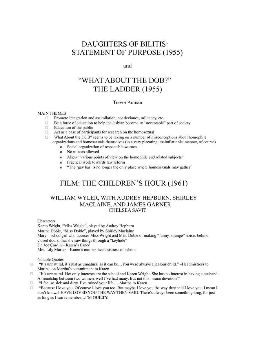 The Making of a Homosexual Minority, 1945-1970 (Chapters 4-7, 9-10) - Page 4