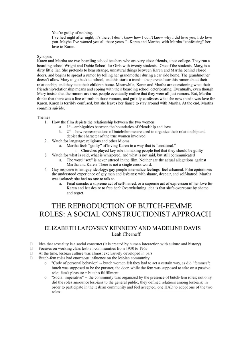 The Making of a Homosexual Minority, 1945-1970 (Chapters 4-7, 9-10) - Page 5