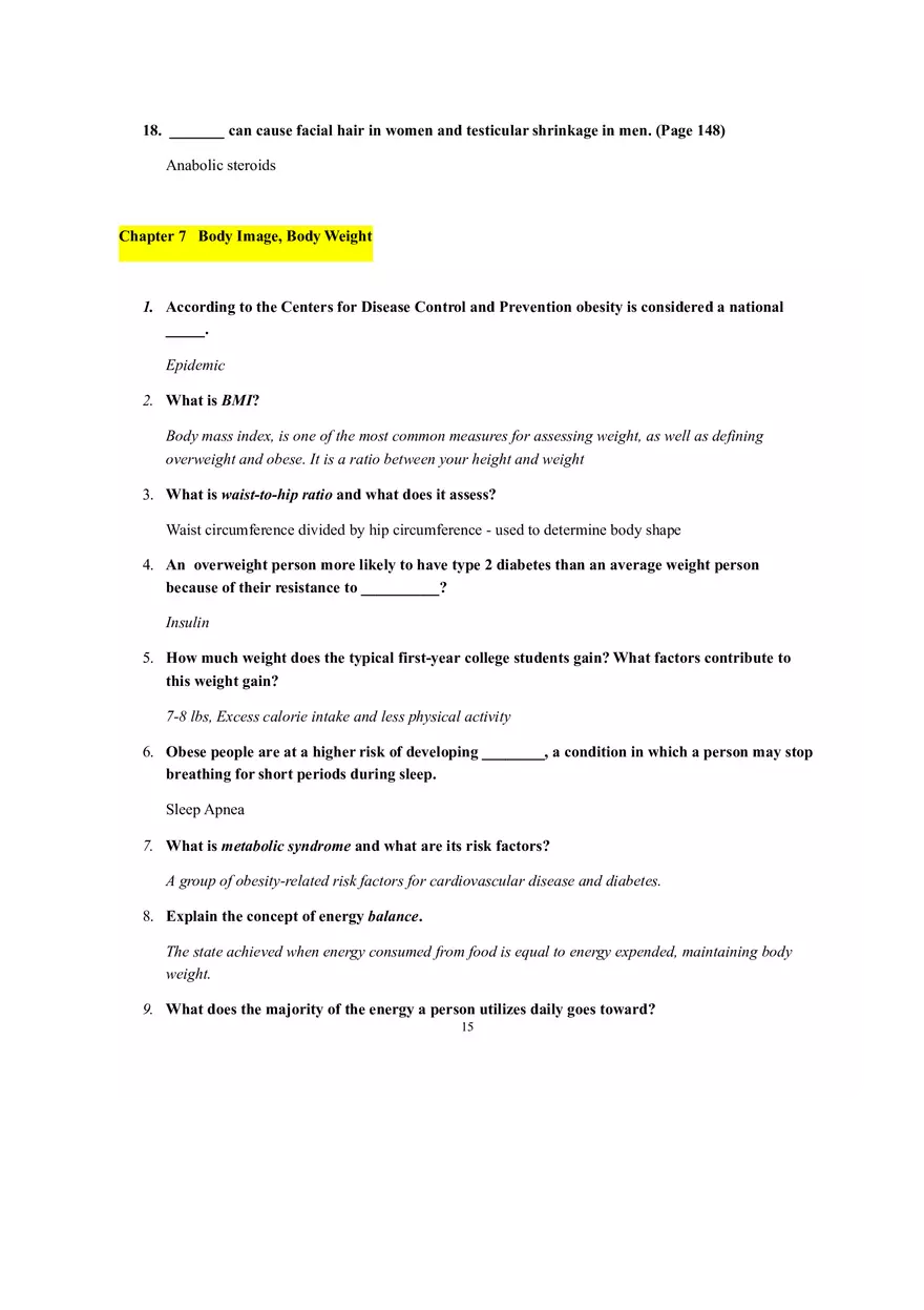 Study Guide for Health in the 21st Century - Page 7