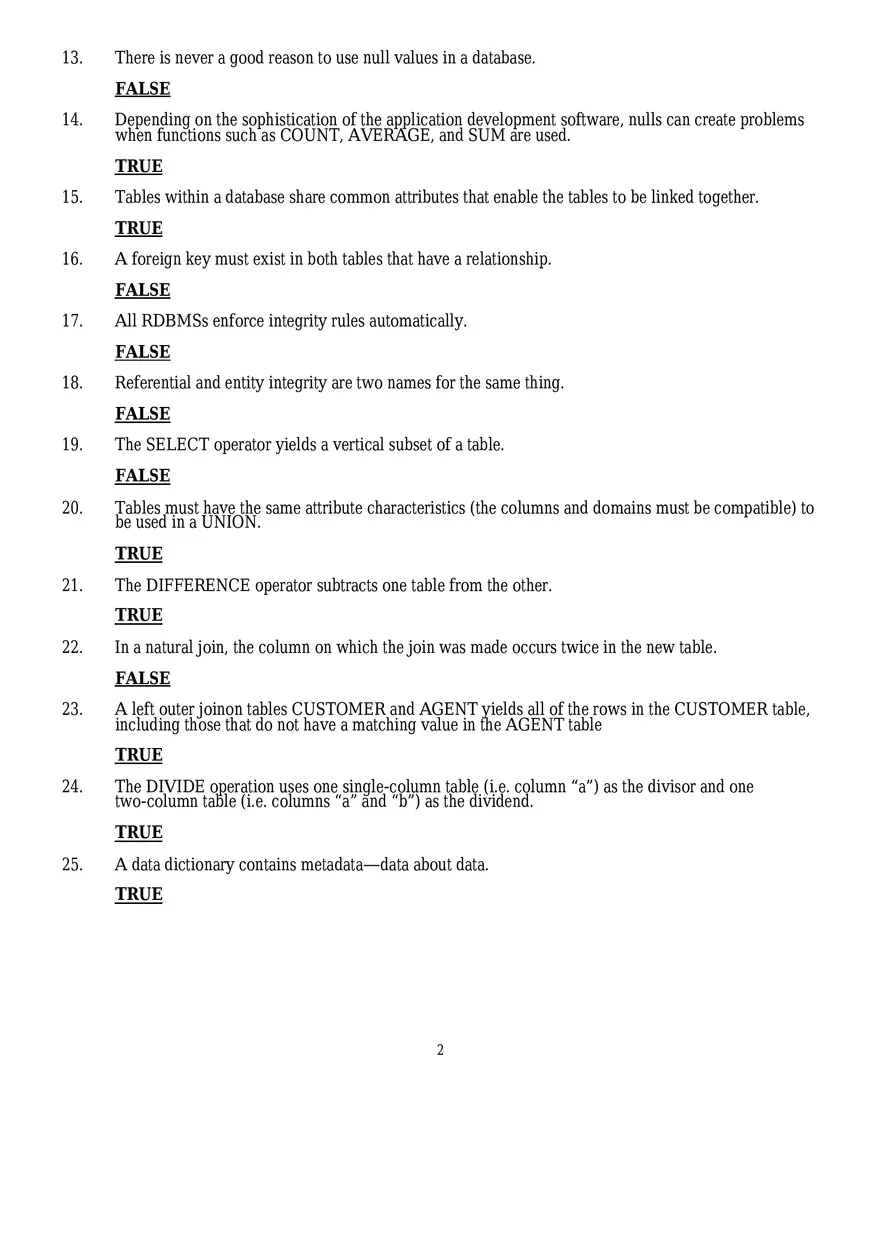 Chapter 3 The Relational Database Model - Page 2