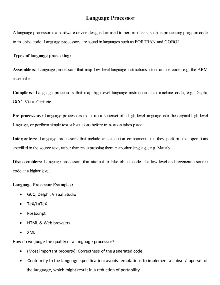 Language Processor - Page 1