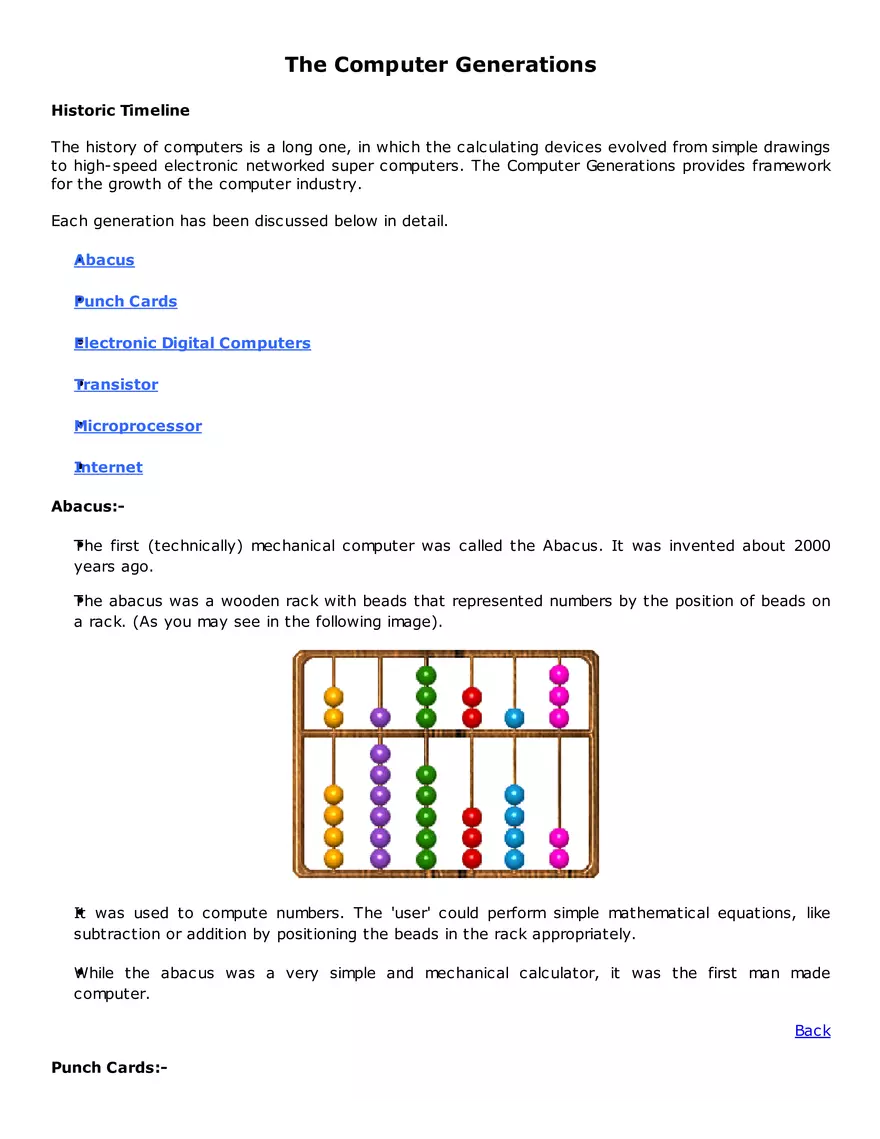 The Computer Generations - Page 1