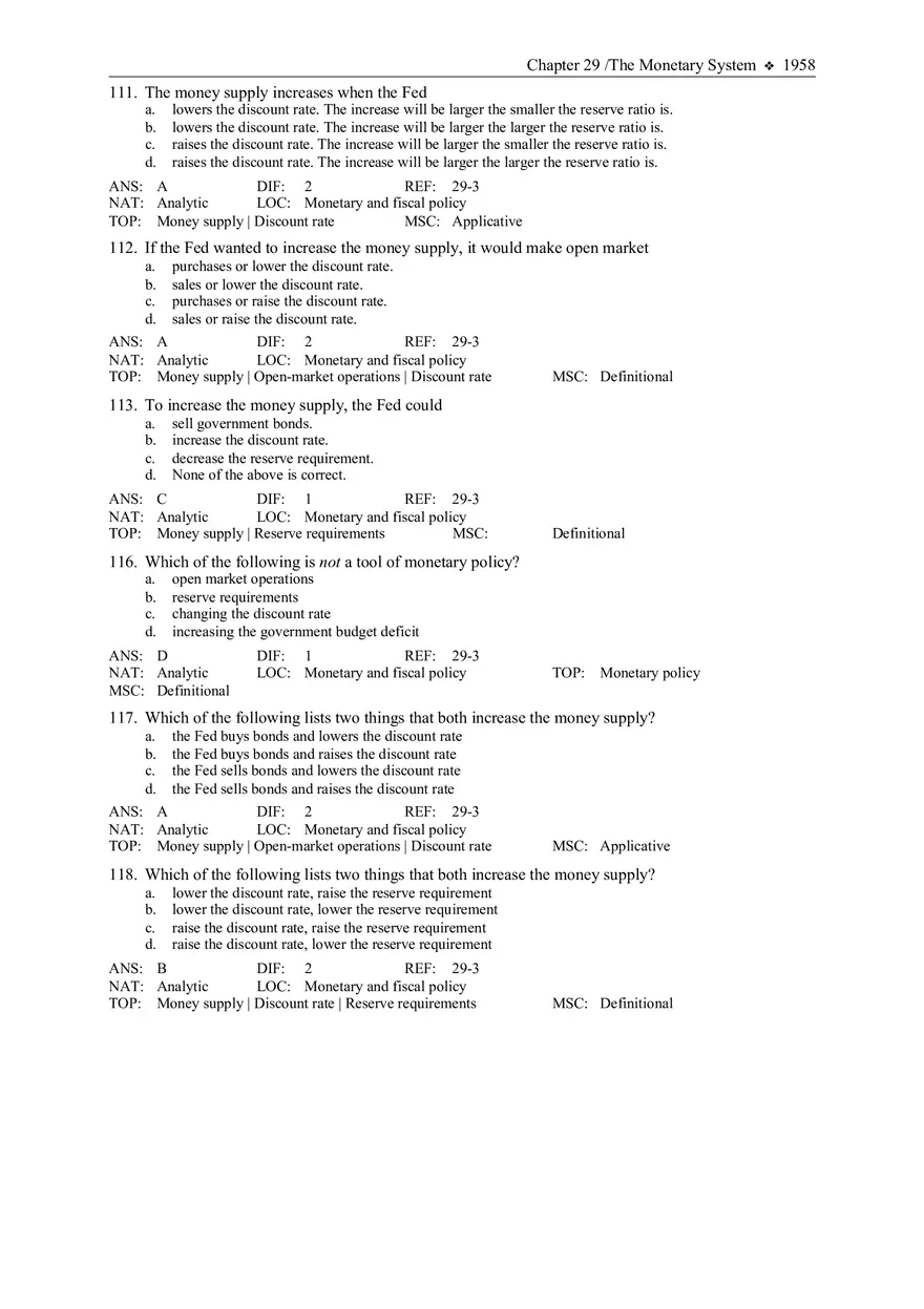 The Monetary System Answers - Page 10