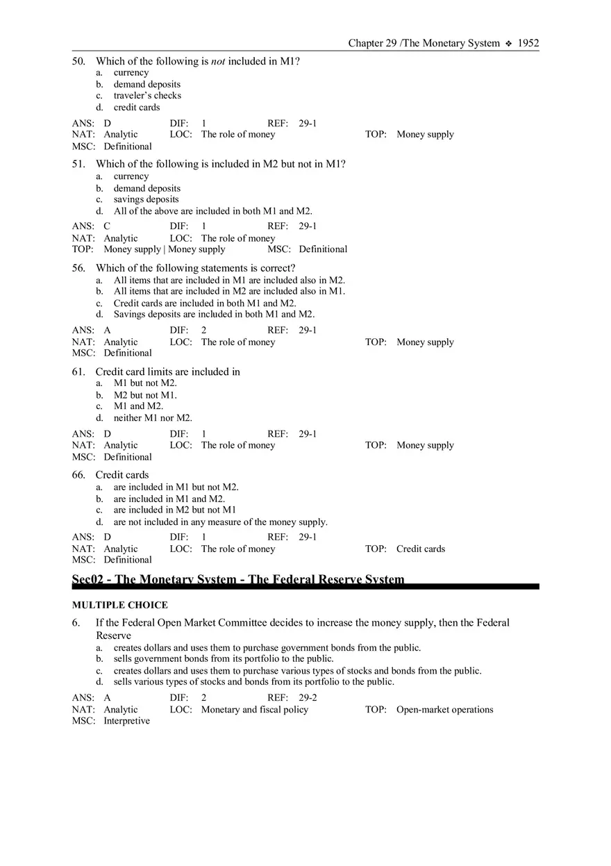 The Monetary System Answers - Page 4