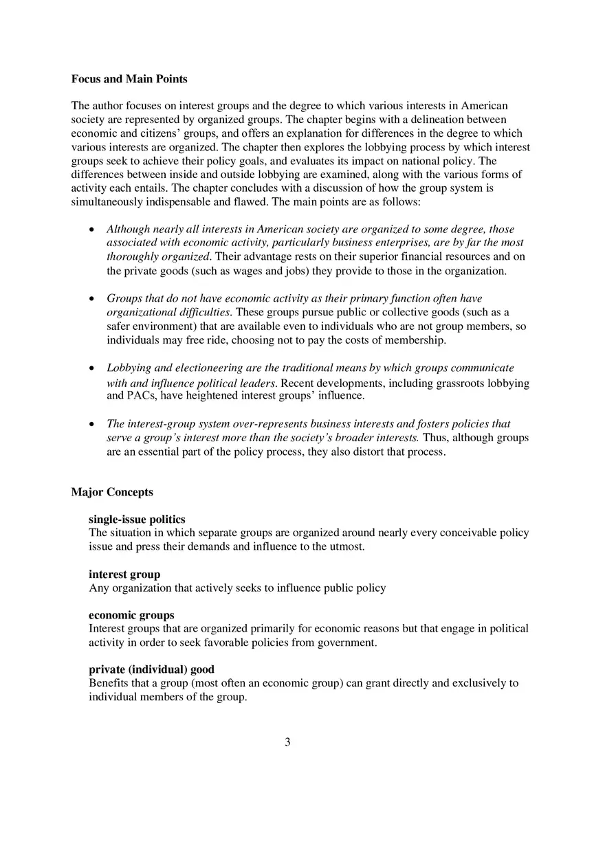 Chapter 9 Interest Groups Organizing for Influence - Page 3
