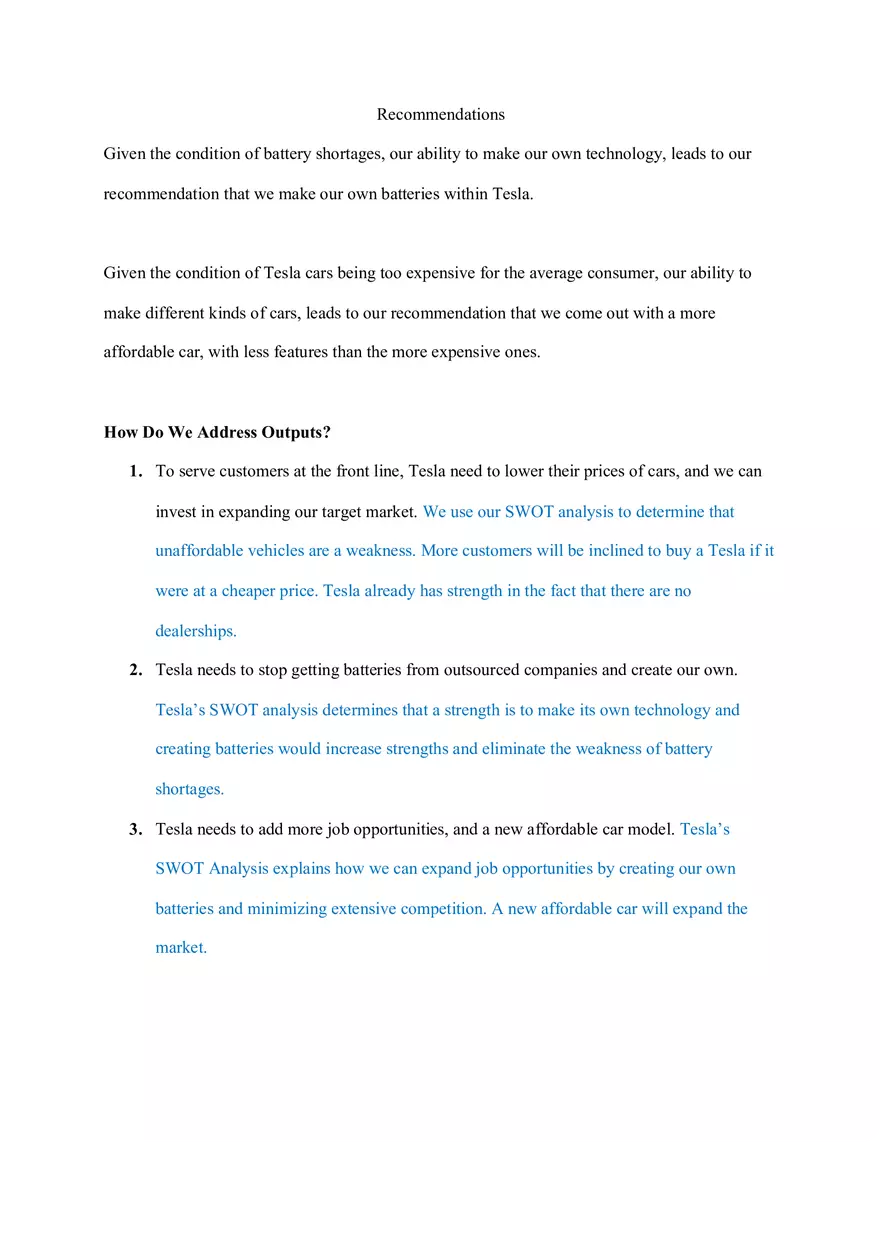 Tesla SWOT Analysis - Page 2