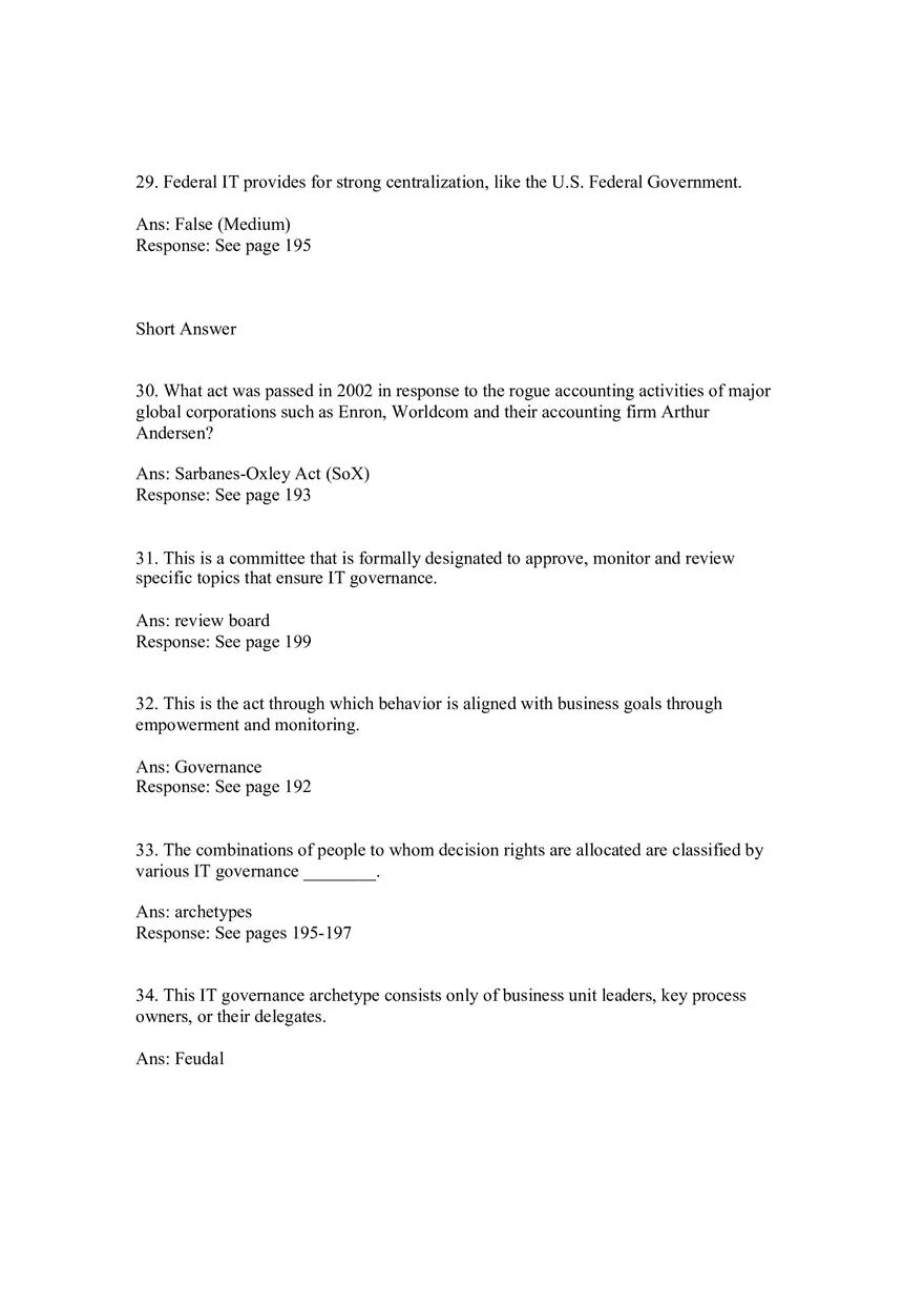 Chapter 9 Governance of the Information Systems - Page 9