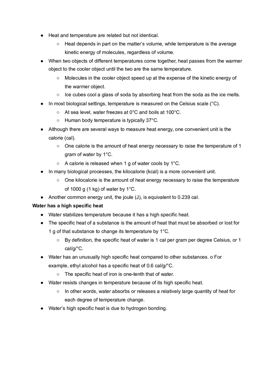 Concept 3.2 Four  Emergent Properties of Water Contribute to Earth’s   Suitability for Life - Page 2