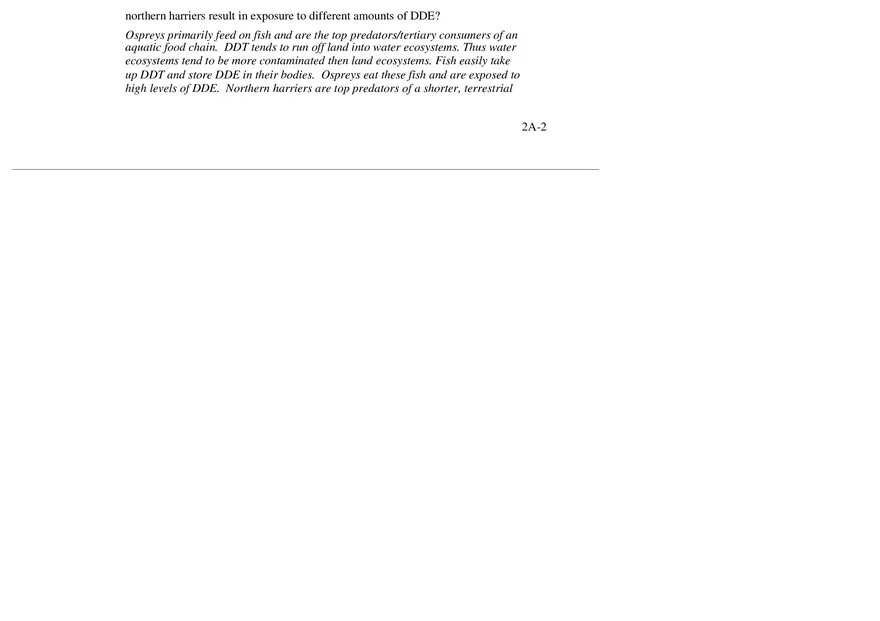 Lesson 2 Activity  Food Webs and Bioaccumulation - Page 3