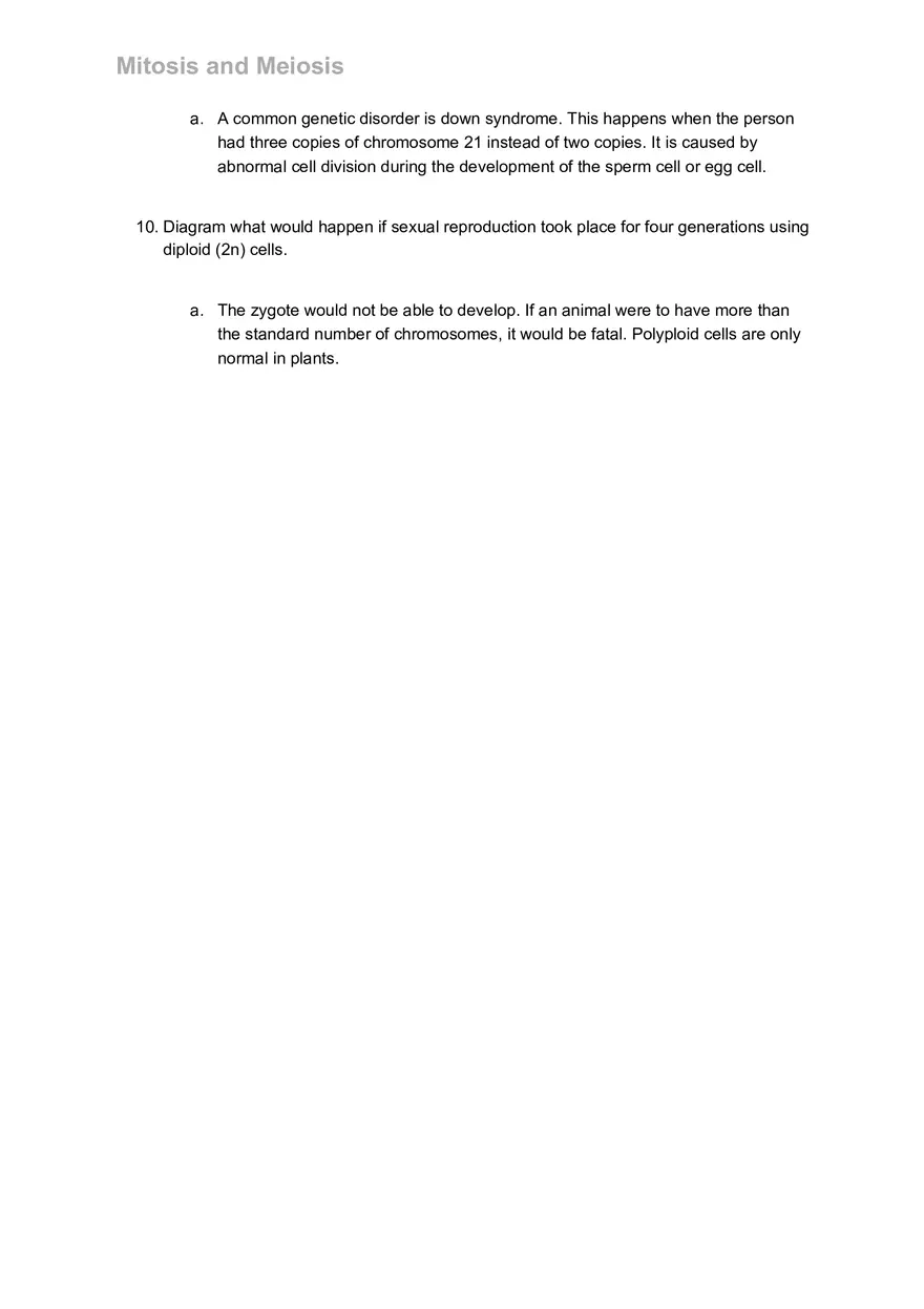 Mitosis and Meiosis Lab - Page 6