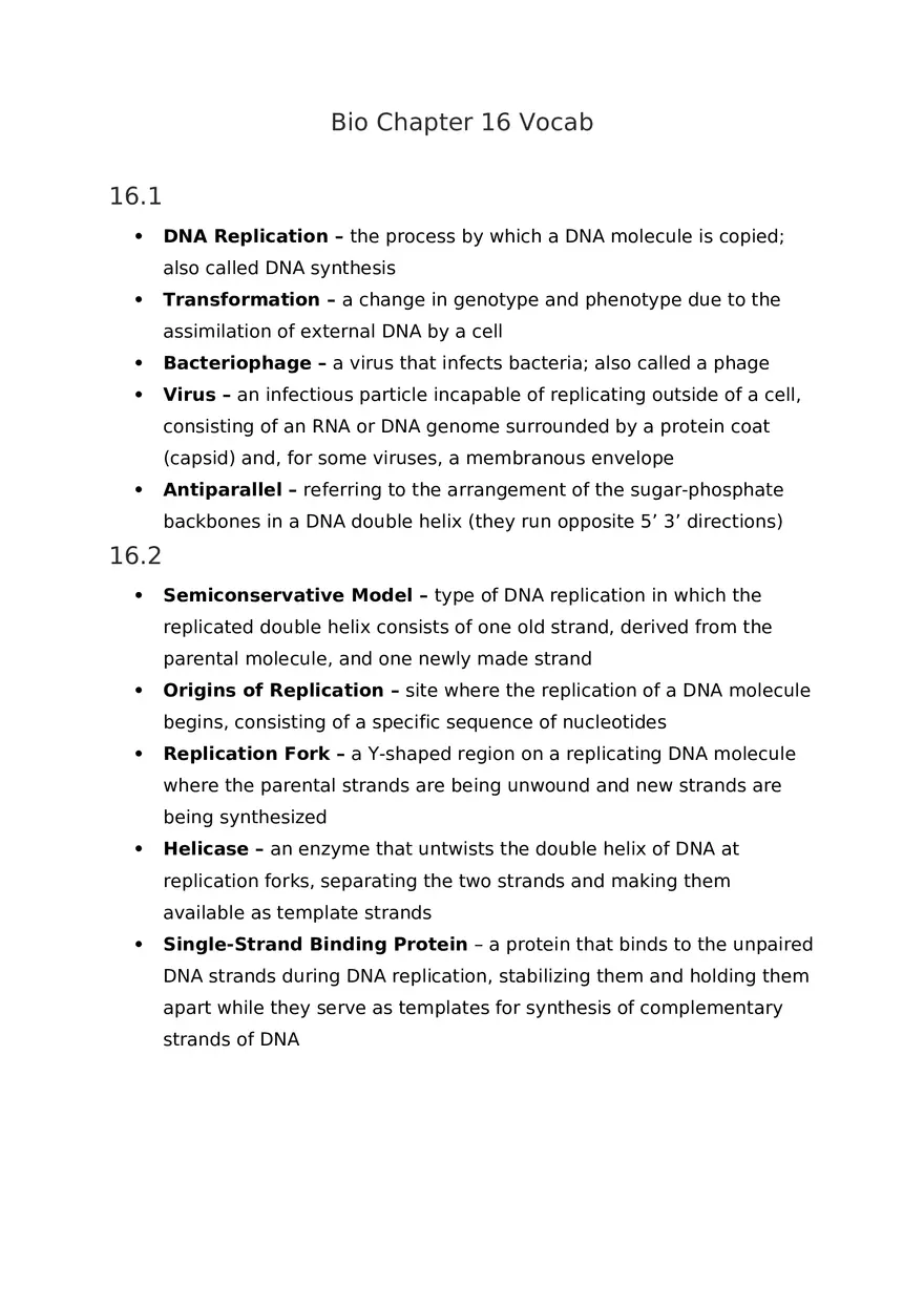 Bio Chapter 16 Vocab - Page 1