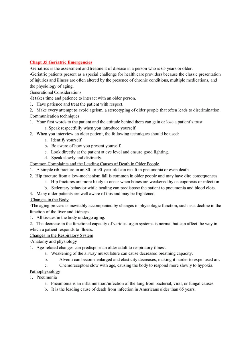 Chapter 35 Geriatric Emergencies - Page 1