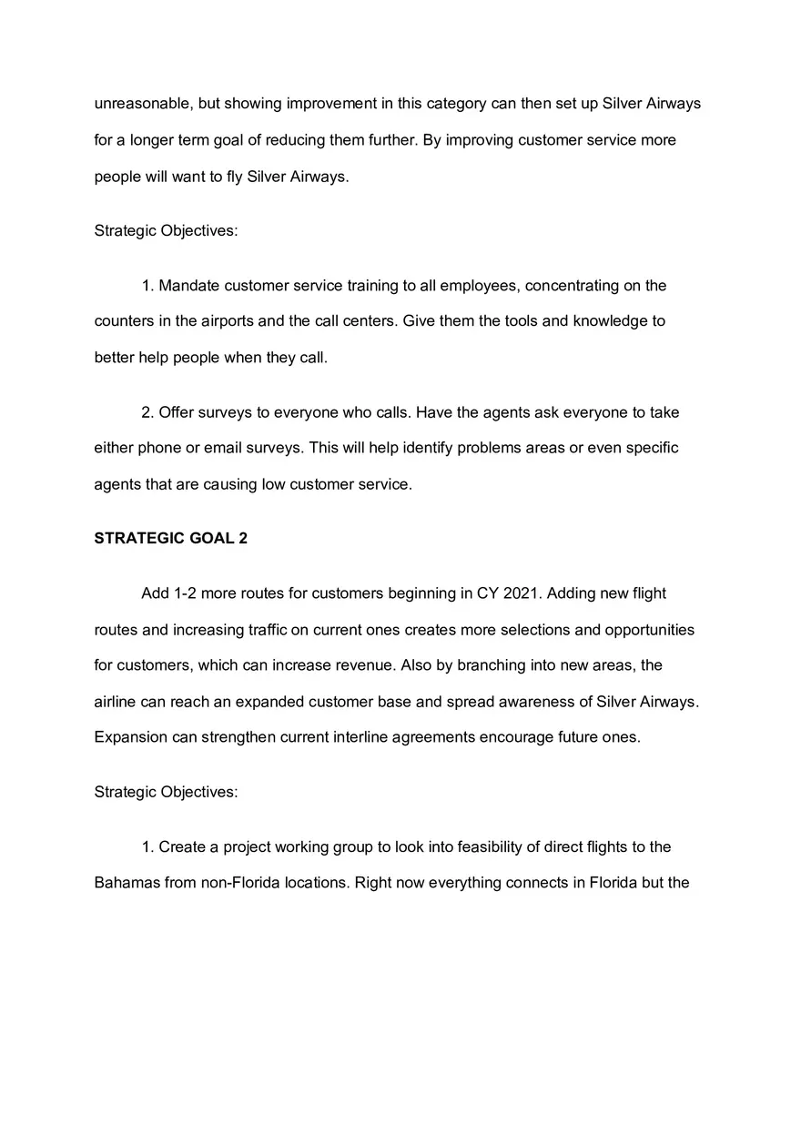 Planning the SWOT Analysis of Silver Airways - Page 5