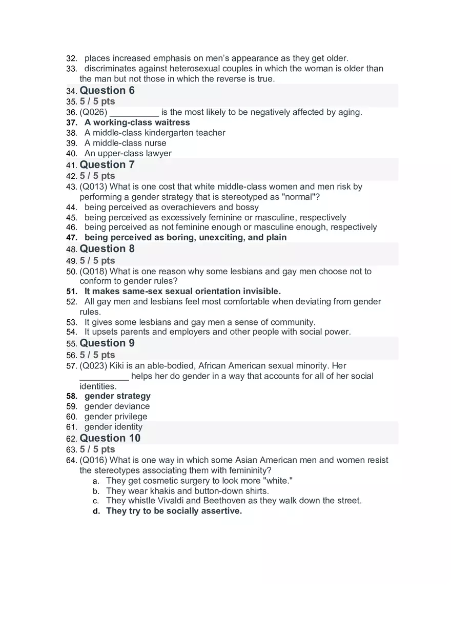 Gender and Society Quiz - Page 2