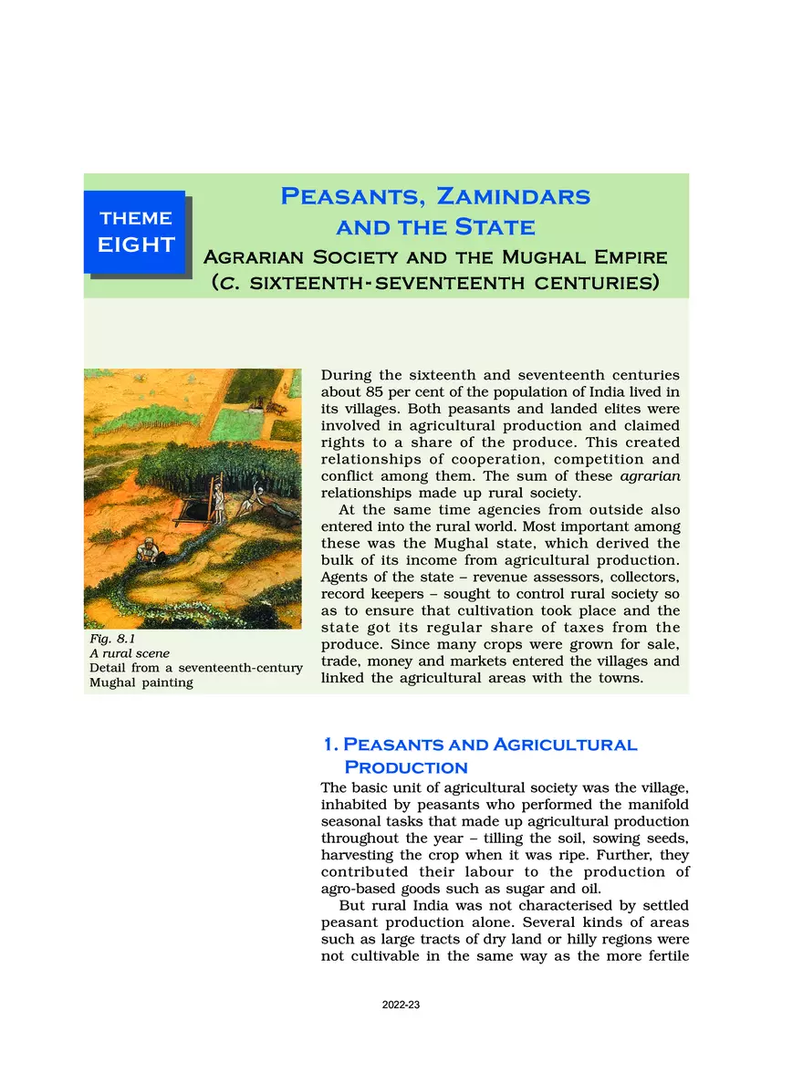 Agrarian Society and the Muhgal Empire - Page 1