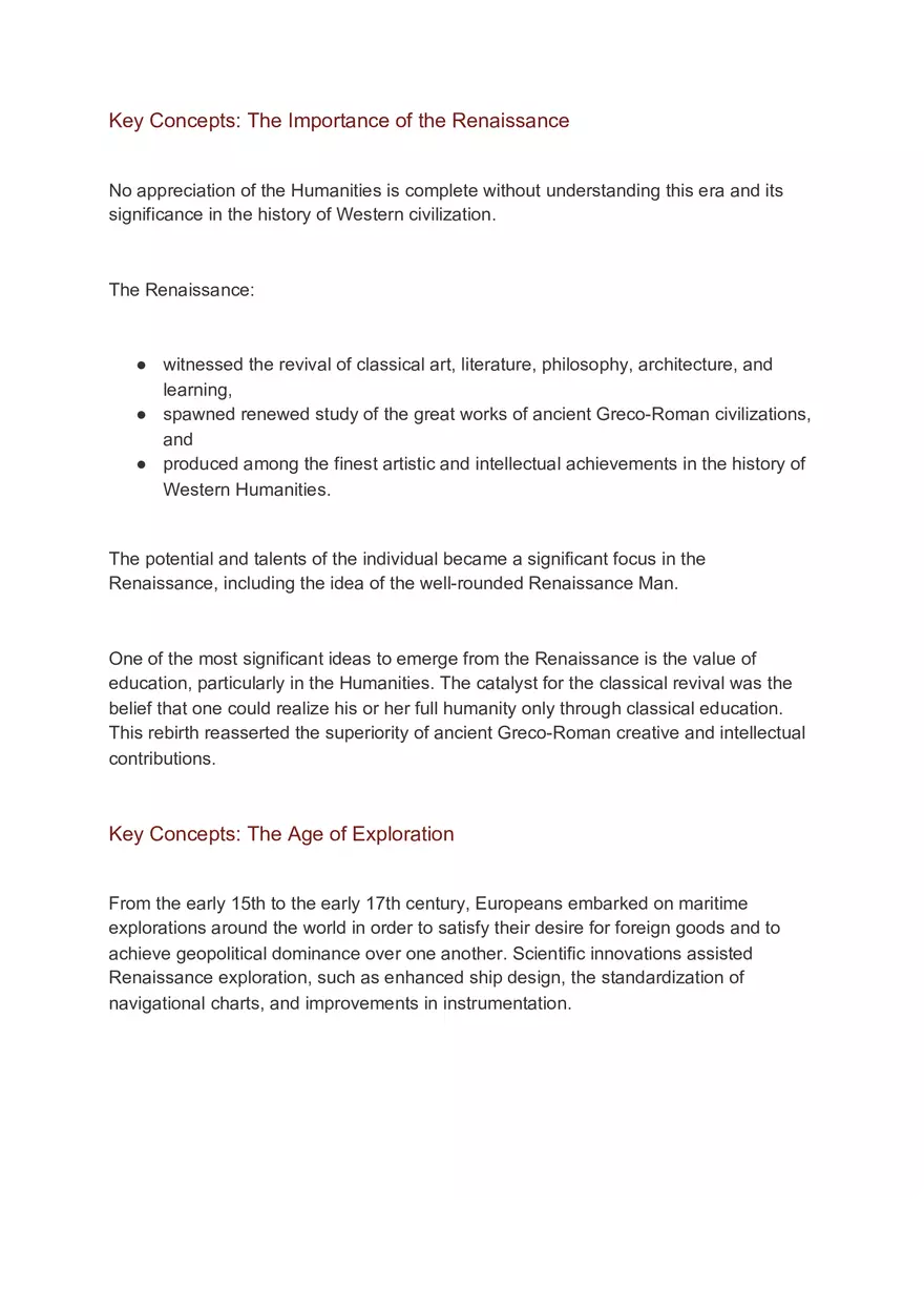 Key Concepts Renaissance - Page 2